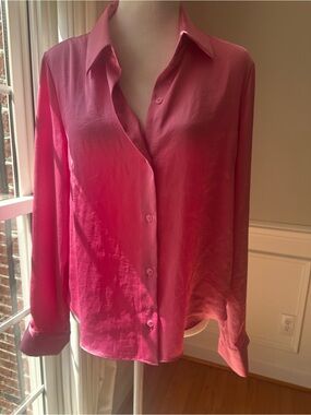 Wilfred Fuchsia Pink Button-Down Blouse